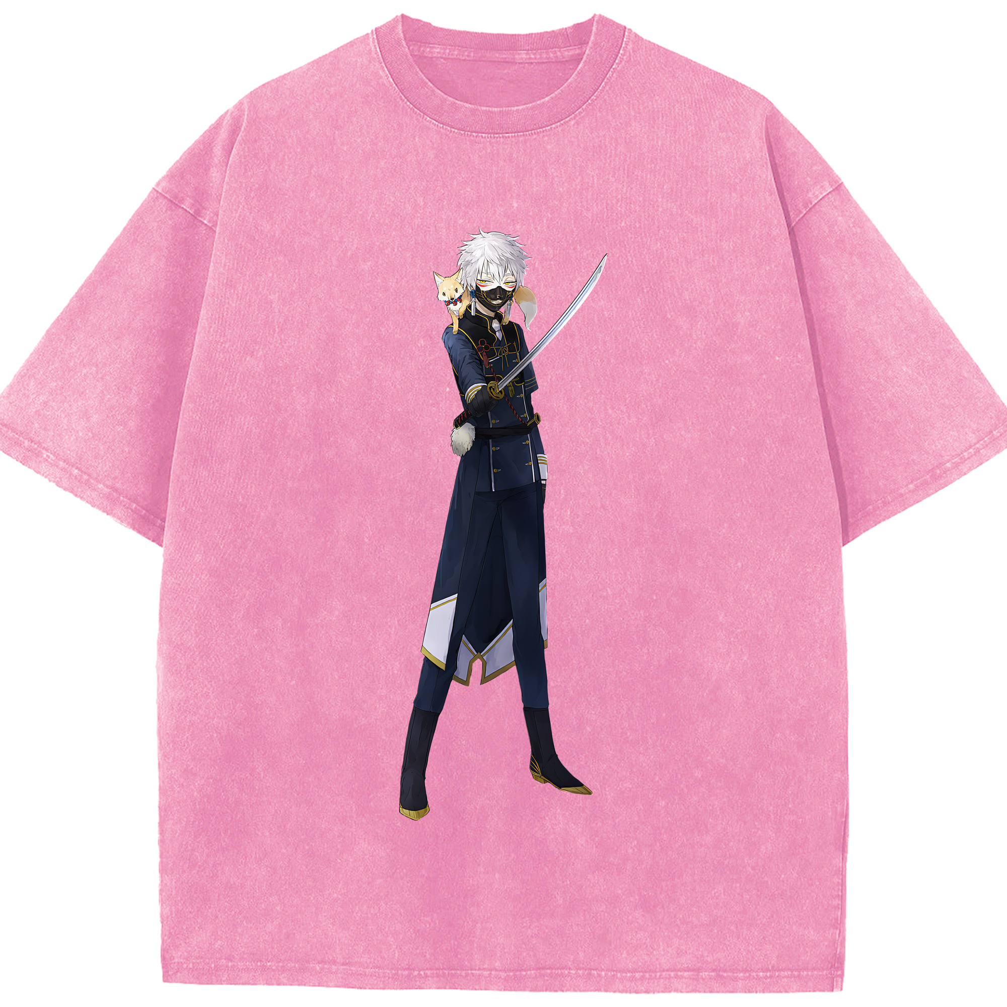 （画像用） 刀剣乱舞 Touken Ranbu 綿100% ヴィンテージ風 半袖Tシャツ（フロントプリント）